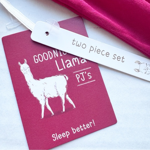 Girls Holiday Jersey Shirt Pajamas with Candy Cane Pocket NWT - Picture 13 of 16